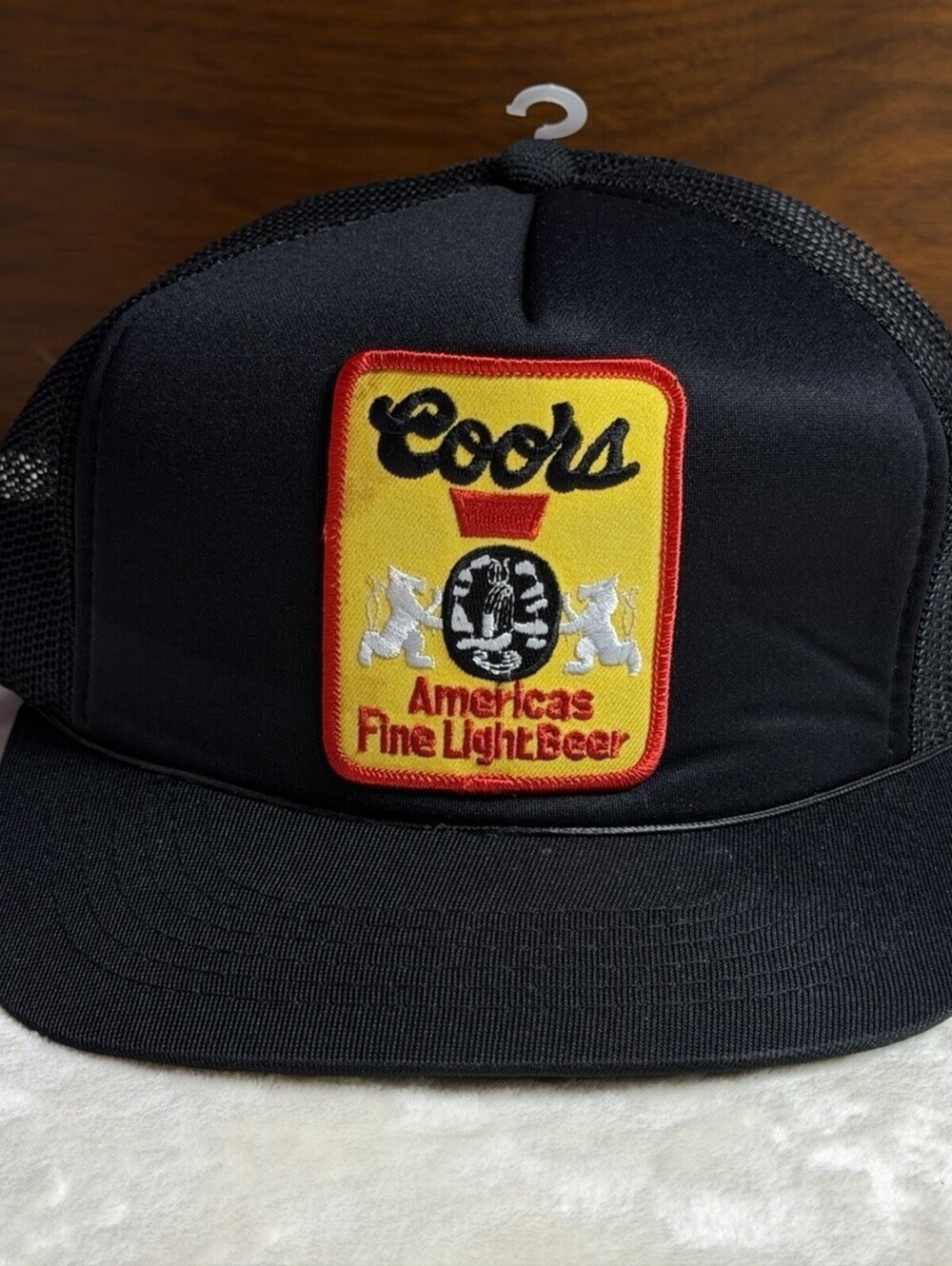 Vintage Coors Fine Light Beer Trucker Hat Mesh Snapback Patch Cap Made in Korea
